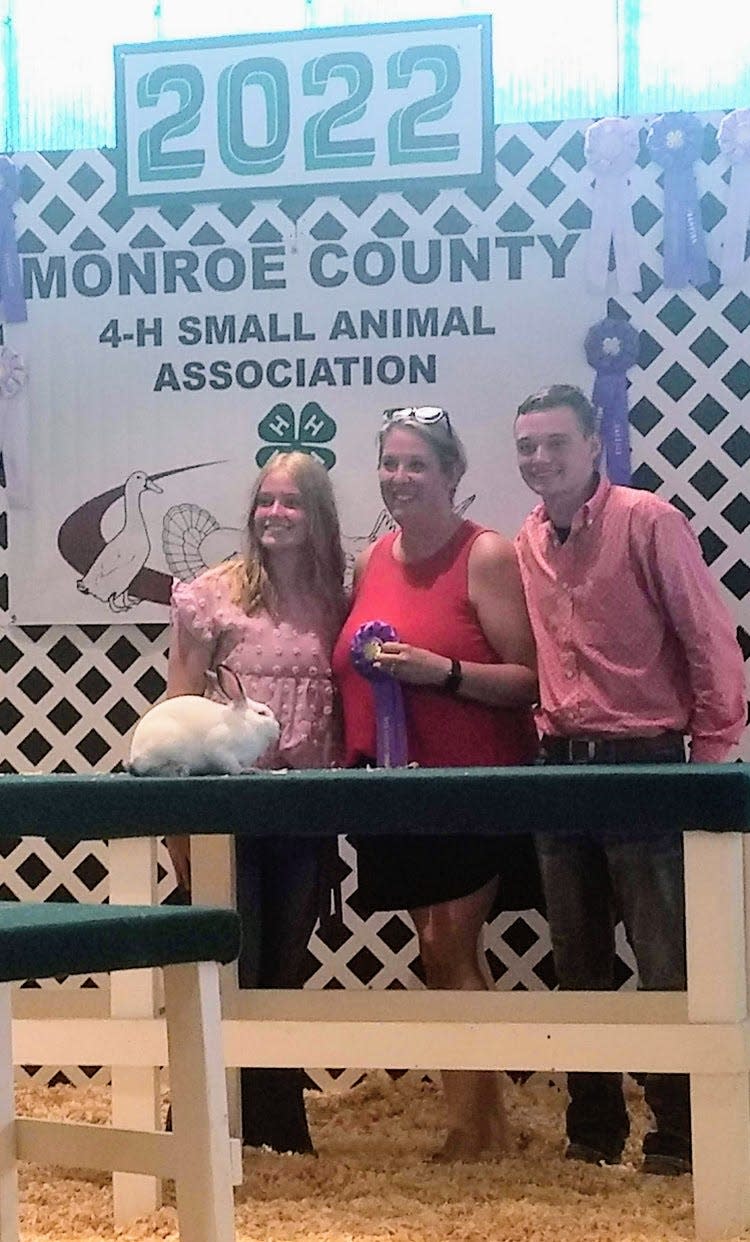 4-H youth show their rabbit projects at a previous Monroe County Fair. The local Small Animal Master Stockman program seeks funding for this year's program, which allows 4-H youth a chance to learn even more about the animals they show.