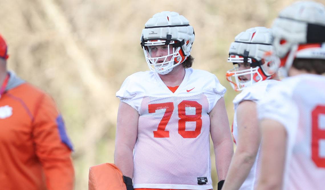 Clemson’s Blake Miller at spring practice Friday, March 4, 2022.