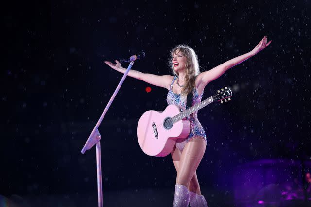 <p>Getty Images</p> Taylor Swift performs on The Eras Tour