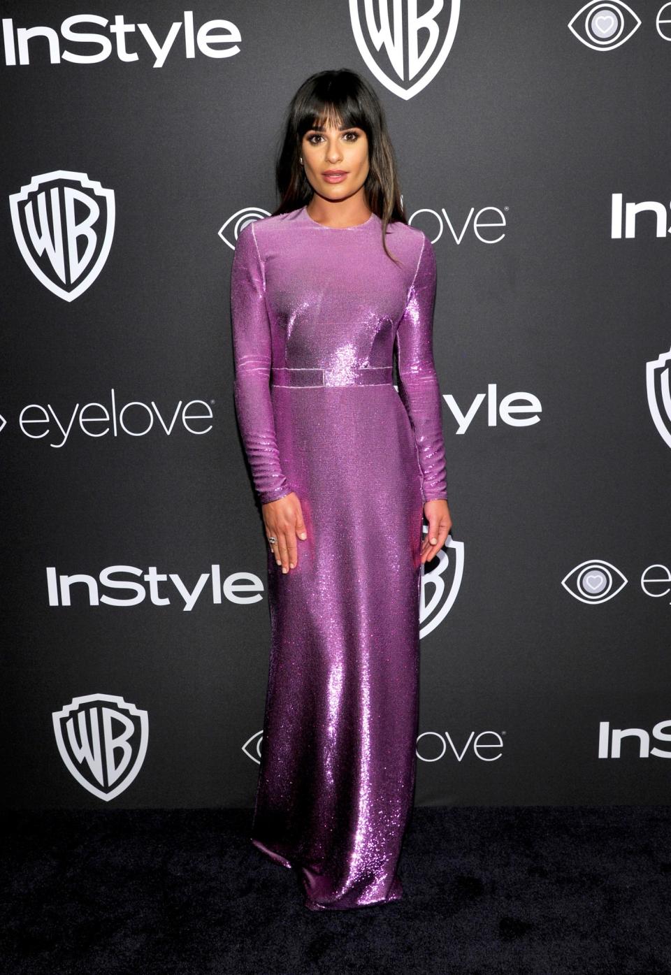 Lea Michele in Emanuel Ungaro at the Warner Bros. Pictures and InStyle’s post-Golden Globes party