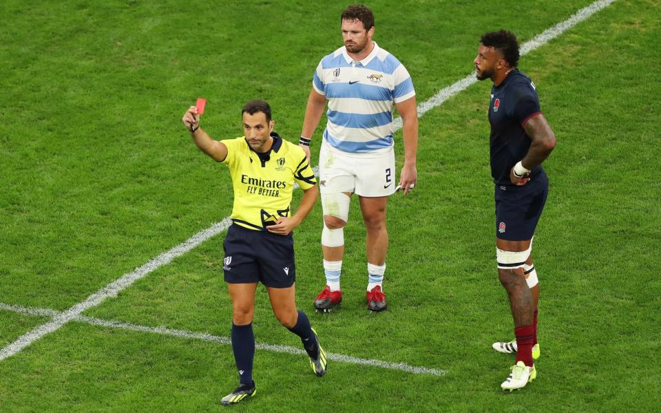 Referee Mathieu Raynal sent off England's Tom Curry/Who is Mathieu Raynal, the referee for England v Argentina at the Rugby World Cup?