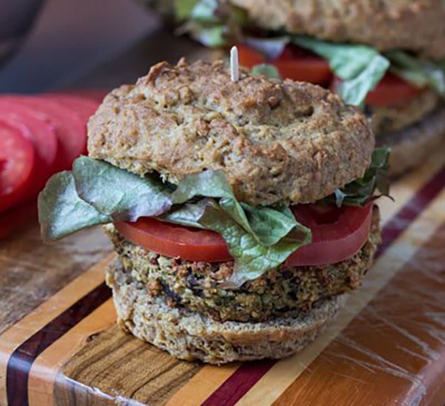 Quinoa-Eggplant Burgers from Simply Quinoa