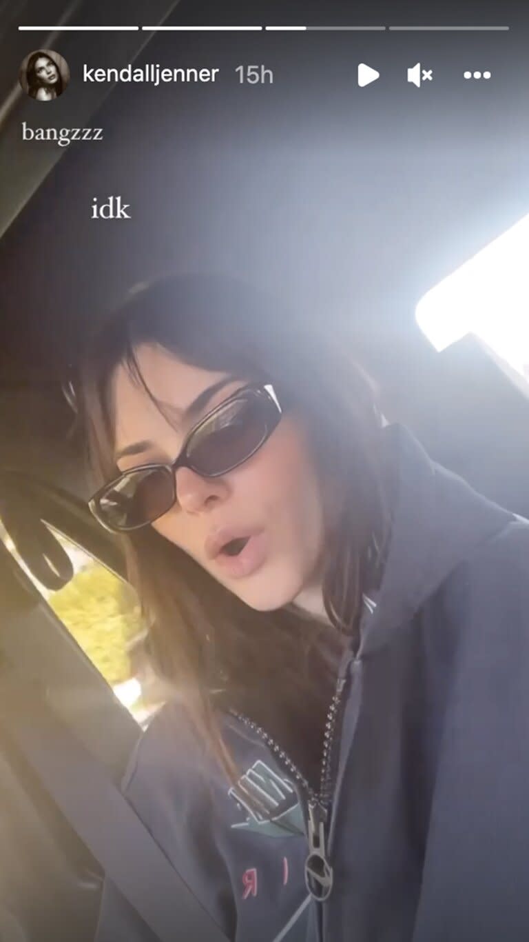 kendall jenner bangs