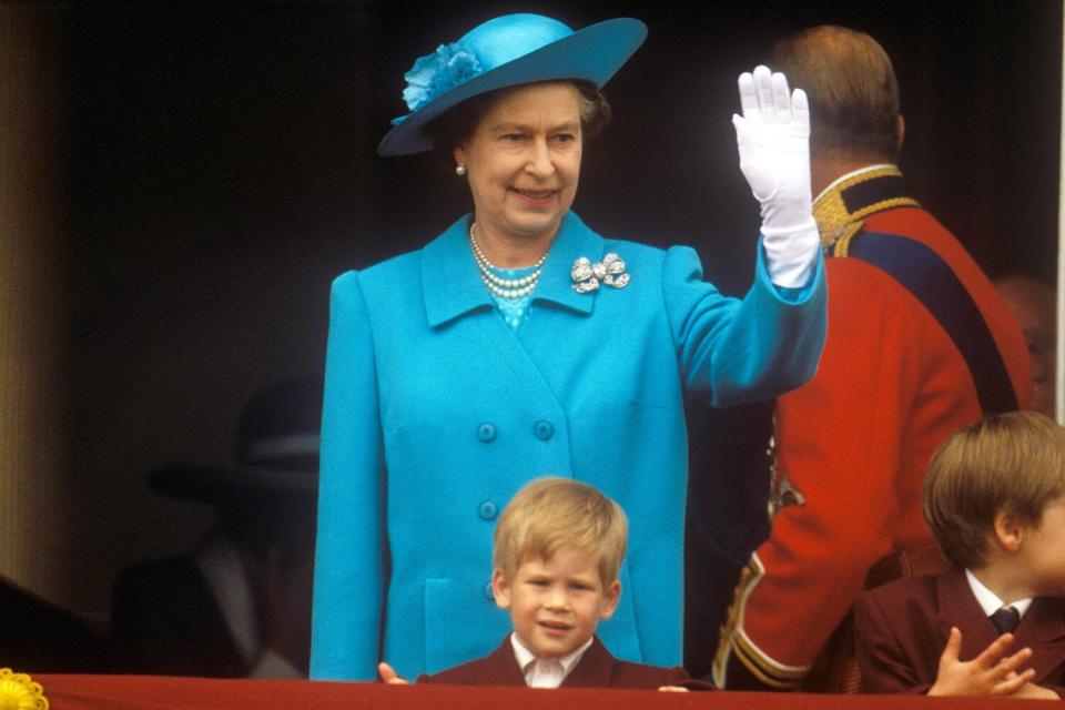 Queen Elizabeth II, Prince Harry, Trooping the Colour, 11th June 1988