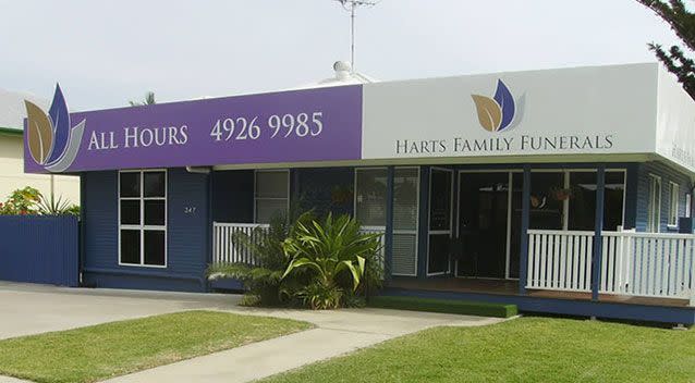 A Queensland funeral home will not be charged after police investigated a claim they had swapped a woman's coffin before her cremation. Source: Harts Family Funerals