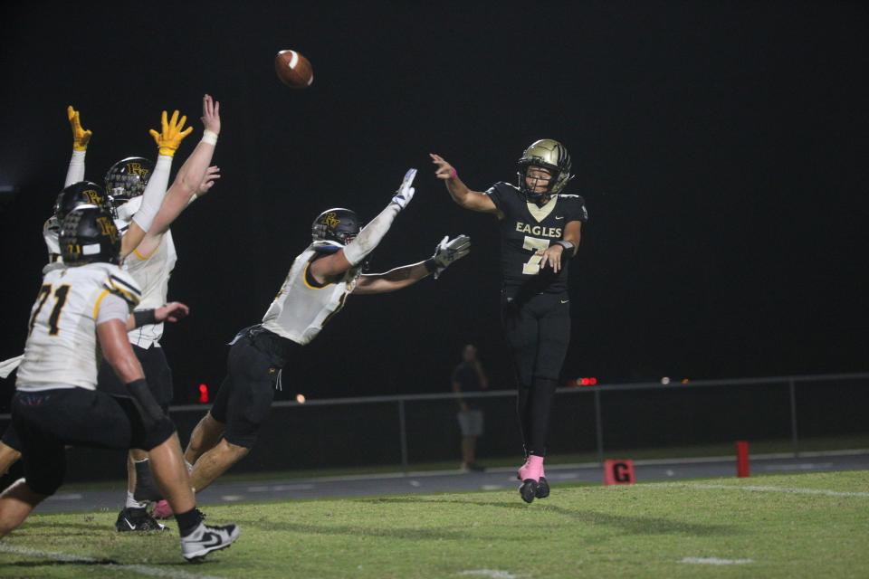 Action from the Bishop Verot vs. Gateway football game at Gateway on Thursday, Oct. 12, 2023. Bishop Verot won 57-0.