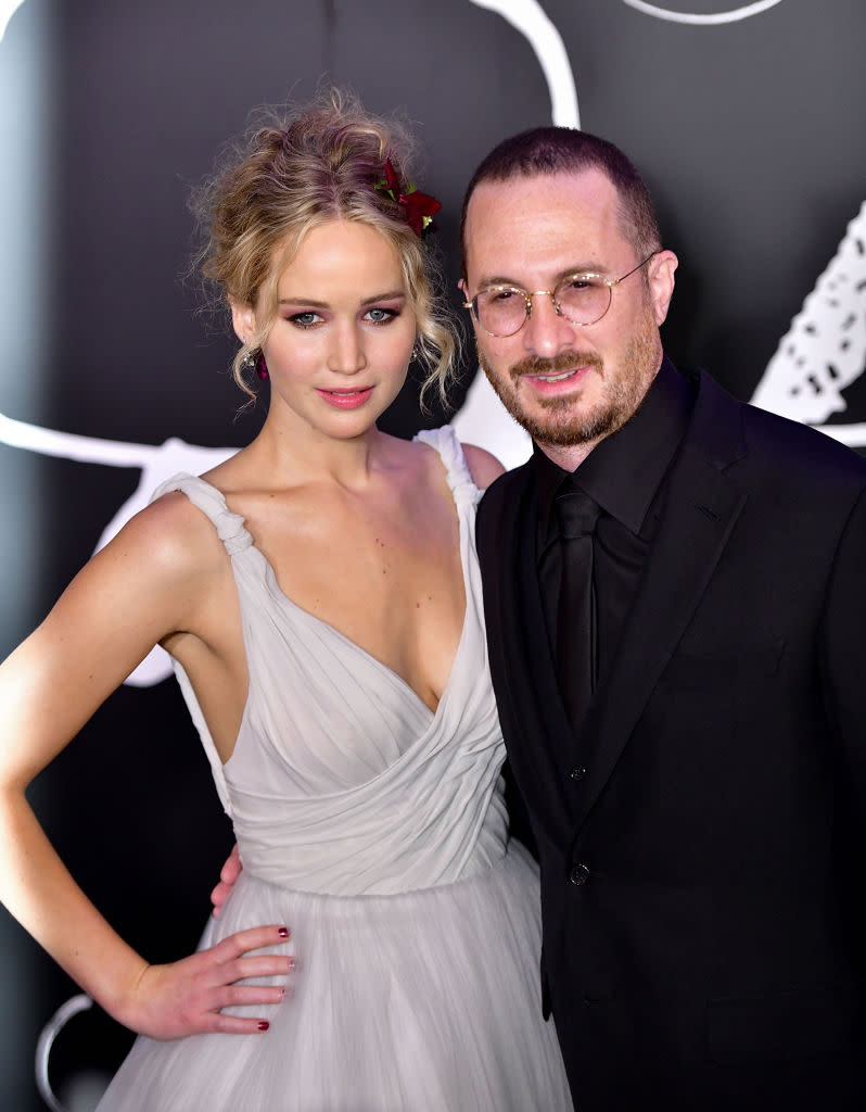 <p>Un des couples les plus puissants d’Hollywood, l’actrice Jennifer Lawrence et le réalisateur Darren Aronofsky se sont séparés en novembre 2017 après un an de vie commune. Crédit photo : Getty Images </p>