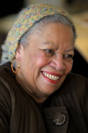 U.S. author Morrison speaks before being awarded the Officer de la Legion d'Honneur, the Legion of Honour during a ceremony at the Culture Ministry in Paris