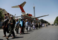 Afghan peace marchers arrive in Kabul, Afghanistan June 18, 2018. REUTERS/Mohammad Ismail