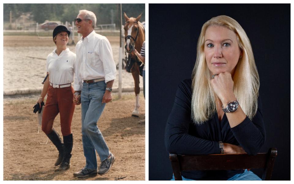 Paul Newman and his daughter, who sold his Newman Rolex Cosmograph ‘Big Red’ Daytona ref. 6263 for US$5.5 in 2020 - Left: Courtesy of Clea Newman Right: Phillips/Left: Courtesy of Clea Newman Right: Phillips