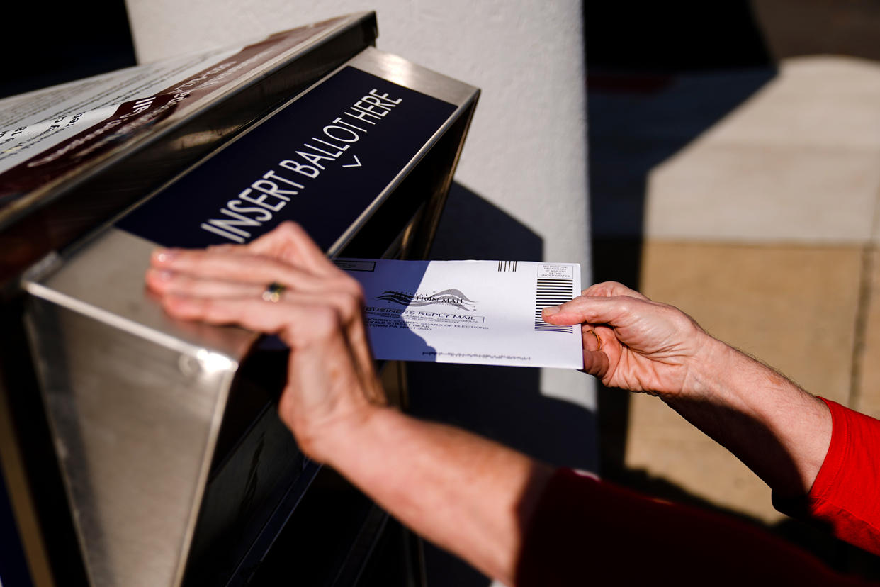 pennsylvania-ballot-box.jpg Election 2022-2000 Mules-Fact Focus - Credit: Matt Rourke/AP