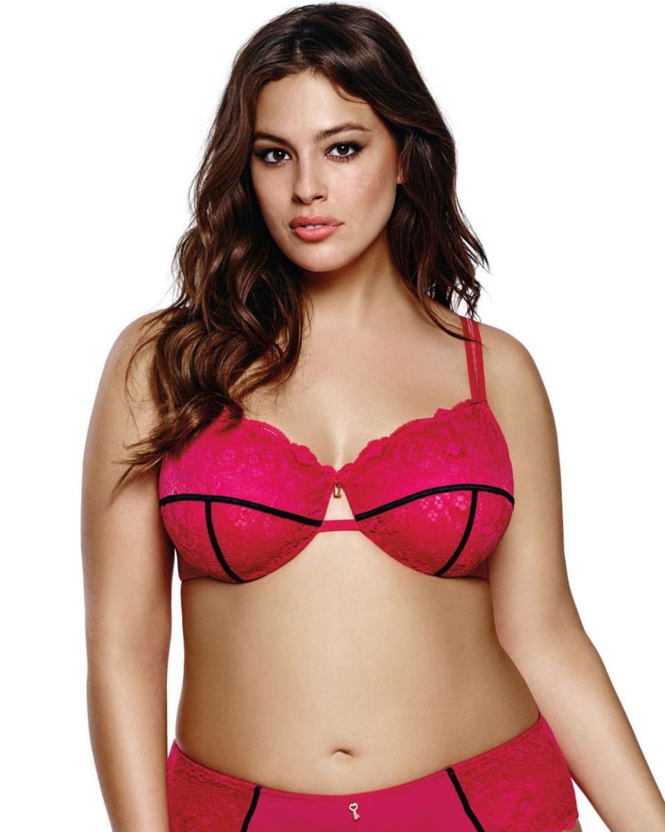 <p>Plus-sized model Ashely Graham recently partnered with Addition Elle for a line of lingerie that is anything but frumpy. Bras go up to a cup size of H. <i>(<a rel="nofollow noopener" href="http://www.additionelle.com/en/ashley-graham-fatal-attraction-unlined-bra-sizes-g-and-h/743242.html?cgid=Lingerie-AshleyGraham-Bras&dwvar_743242_color=bright%20rose#sz=12&start=1" target="_blank" data-ylk="slk:Ashely Graham Fatal Attraction Unlined Bra;elm:context_link;itc:0;sec:content-canvas" class="link ">Ashely Graham Fatal Attraction Unlined Bra</a>, $65)</i></p>