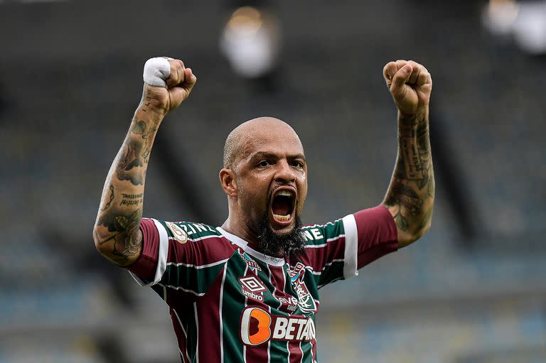 Felipe Melo, el zaguero central de Fluminense, siempre muy expresivo