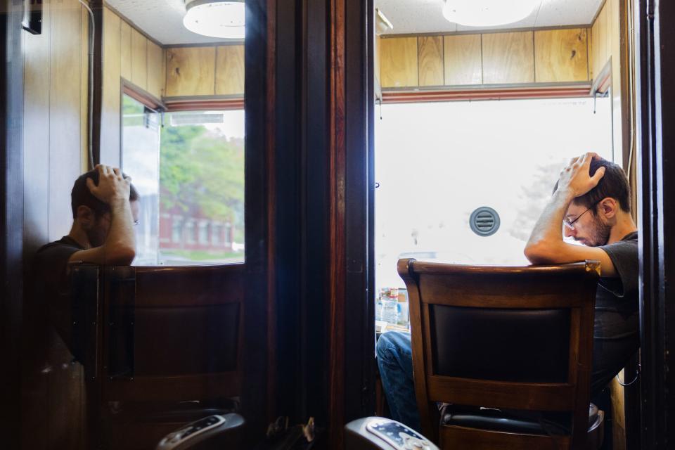 Matthew Booth waits for customers at the Ritz Theater in Tooele on June 9, 2023. | Ryan Sun, Deseret News