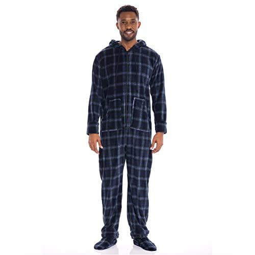 9) Alexander Del Rossa Men's Warm Fleece Onesie