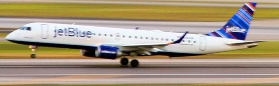 A JetBlue plane takes off from Palm Beach International Airport. The airline is the airport's dominant carrier. More than 1 million passengers flew on its planes at PBI in 2023.