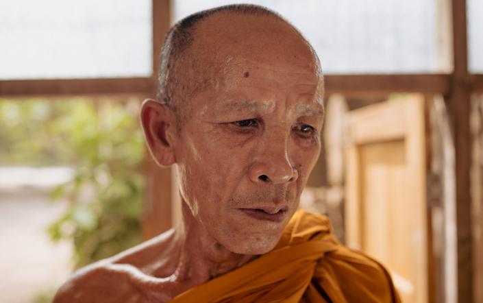 Buddhist monk Prasert Sriwauria, 60, pictured at Wat Ban Nong Phue Noi temple - Jack Taylor