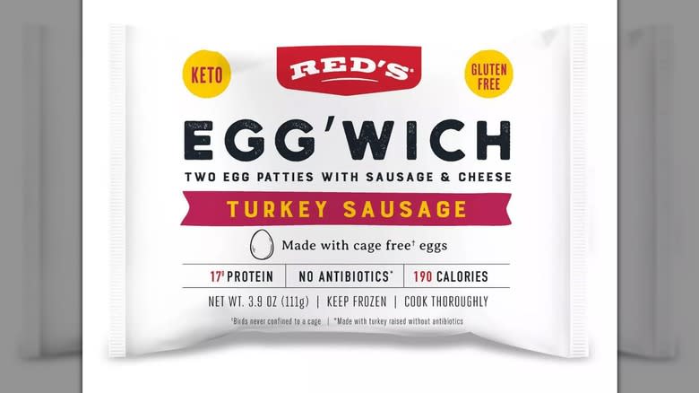 Red's Turkey Sausage Egg'wich package