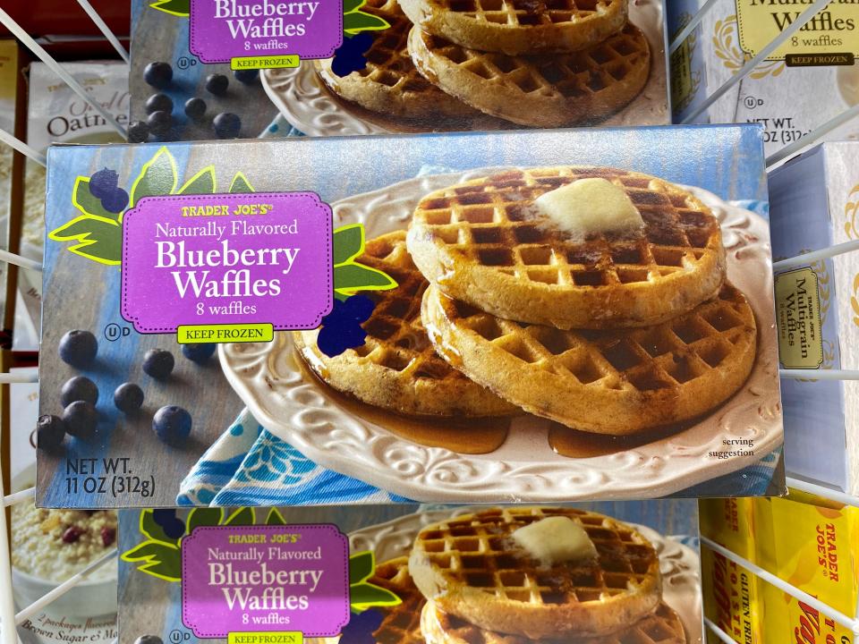 Trader Joe's blueberry waffles