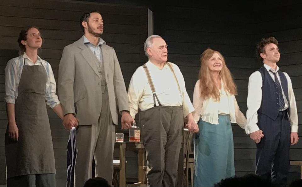 (L-R) Louisa Harland, Daryl McCormack, Brian Cox, Patricia Clarkson and Laurie Kynaston at opening night of ‘Long Day’s Journey Into Night’