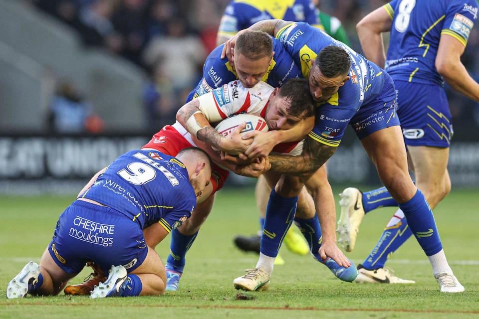 Ben Currie makes one of his 54 tackles <i>(Image: Paul Currie/SWpix.com)</i>