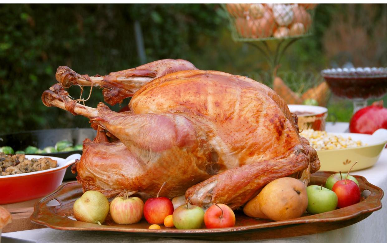 <span class="caption">Holiday events will need to be a little different due to the pandemic.</span> <span class="attribution"><a class="link " href="https://www.gettyimages.com/detail/photo/christmas-thanksgiving-food-roast-turkey-dinner-on-royalty-free-image/157280258?adppopup=true" rel="nofollow noopener" target="_blank" data-ylk="slk:Funwithfood/E+ via Getty Images;elm:context_link;itc:0;sec:content-canvas"> Funwithfood/E+ via Getty Images</a></span>