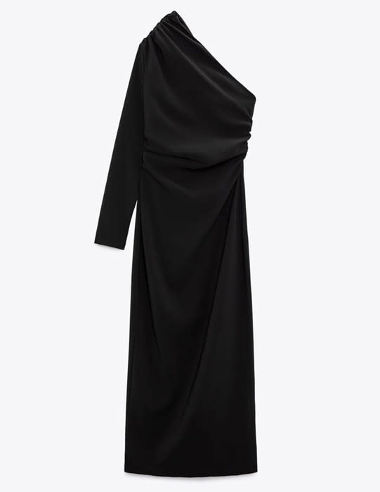 Zara vestido negro asimétrico