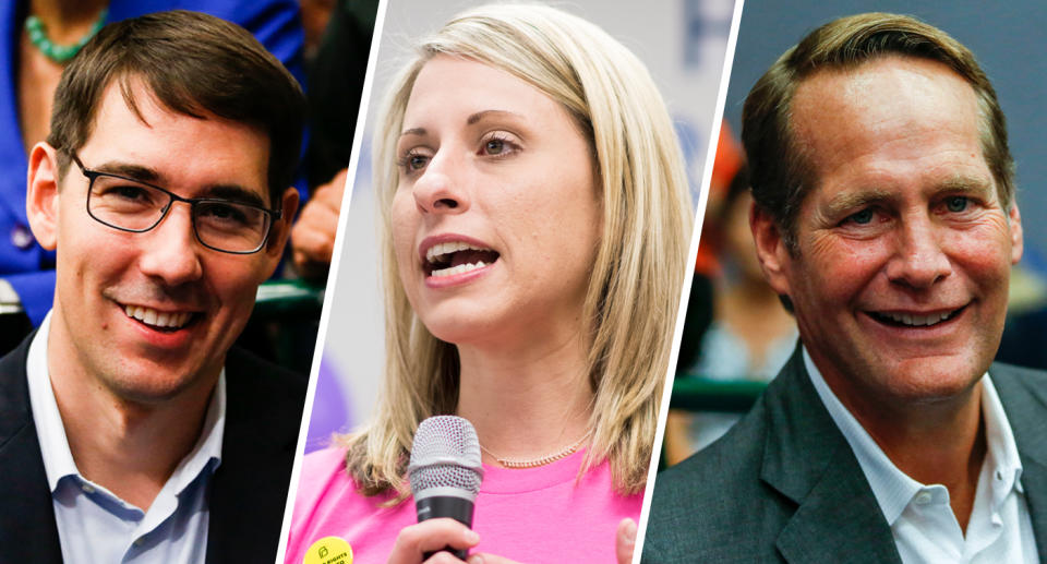 Josh Harder, Katie Hill, and Harley Rouda. (Photos: Ringo H.W. Chiu/AP, Bill Clark/CQ Roll Call via Getty Images, Ringo H.W. Chiu/AP)