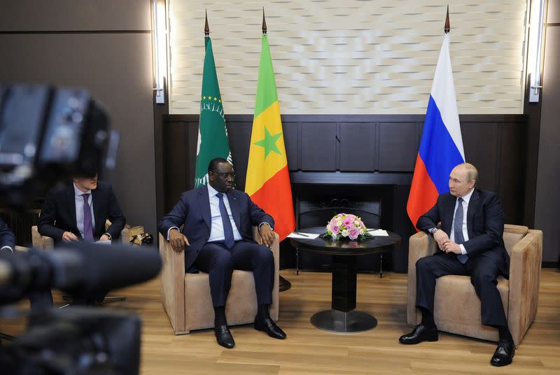 Russia's President Vladimir Putin meets with Senegal's President Macky Sall in Sochi