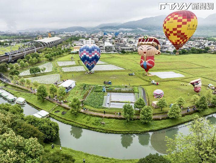 全台唯一的「媽祖」熱氣球在冬山。（圖／幸福冬山 臉書）