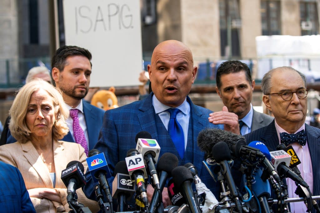 Weinstein’s lawyer, Arthur Aidala, after his Manhattan rape case was overturned. REUTERS