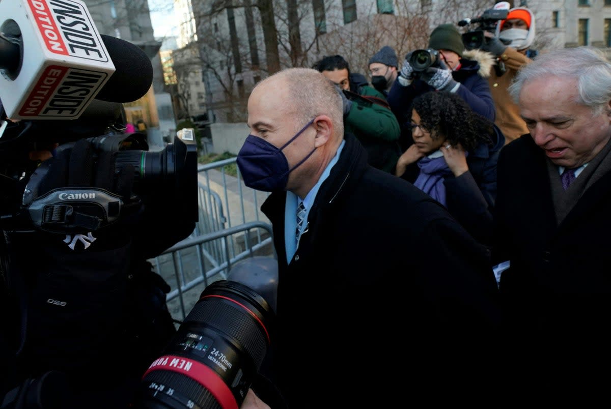 Avenatti arrives at a federal court in Manhattan for his criminal trial in January 2022 (AFP via Getty Images)