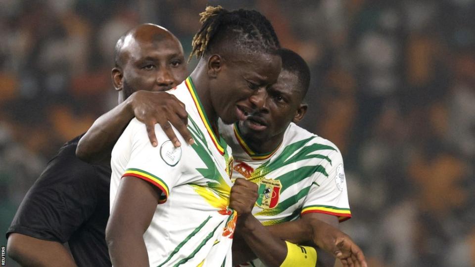 Mali players were left in tears by the dramatic conclusion to the game