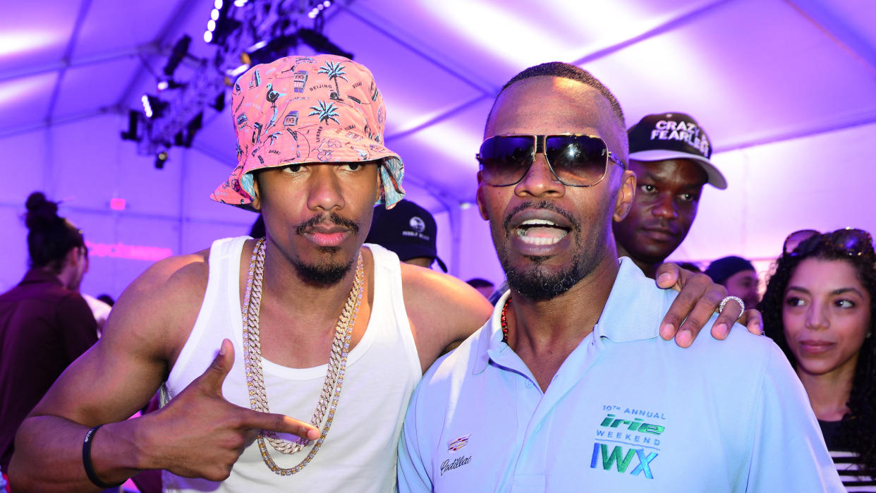 Nick Cannon and Jamie Foxx