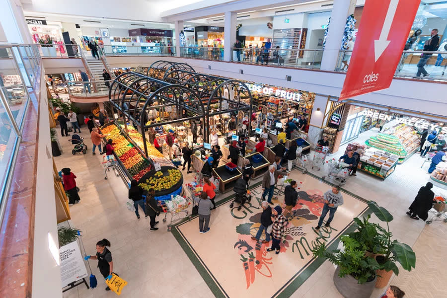 An aerial shot of Bankstown Central.