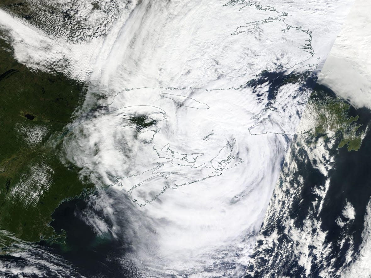 Post-tropical storm Fiona took centre stage at a meteorology conference in St. John's on Monday. (NASA - image credit)