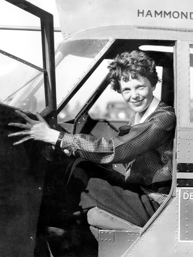 Amelia Earhart sitting in the cockpit of a plane in 1932. Her disappearance after she set off in 1937 to become the first pilot to fly around the world remains an unsolved mystery to this day. After countless of failed attempts, one team now says it has found her plane in the Pacific, but not everyone is convinced. Zuma Press/dpa