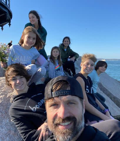 <p>Walker Hayes/Instagram</p> Walker Hayes with his wife and kids.