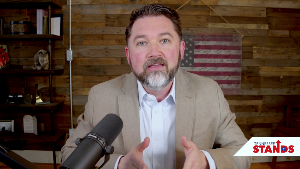 Gary Humble, founder of conservative advocacy group Tennessee Stands, has emerged as a strong opponent of Gov. Bill Lee's plan to enact universal school vouchers. (Screenshot from Tennessee Stands video)