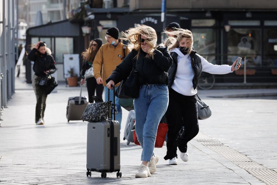 European stock markets were mixed as UK braced for storm Eunice. Photo: Kurt Desplenter/Belga/AFP via Getty