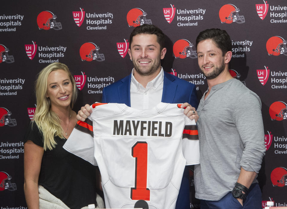 Baker Mayfield will be the center of attention as the Cleveland Browns are featured on “Hard Knocks.” (AP)