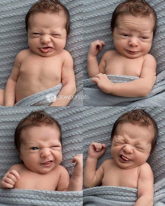 3) The baby who nailed the art of funny faces.