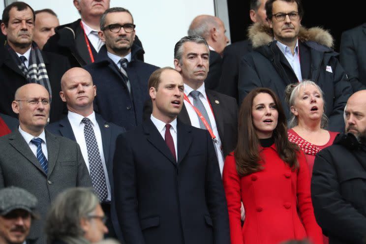 Kate Middleton und Prinz William besuchten das Spiel Wales gegen Frankreich beim Six Nations Turnier der Royal Bank of Scotland. (Bild: Getty Images)