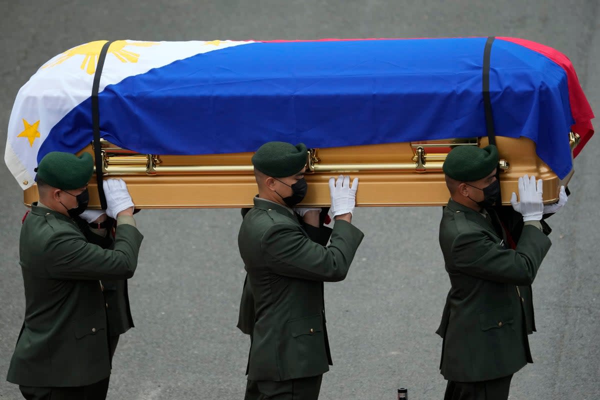 Philippines Ramos Funeral (Copyright 2022 The Associated Press. All rights reserved.)