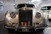 A Rolls Royce Silver Cloud II from the James Bond film "A View To A Kill" is displayed at the opening of the "Bond in Motion: 50 Vehicles 50 Years" exhibition at the National Motor Museum in Beaulieu, southern England January 15, 2012. REUTERS/Suzanne Plunkett