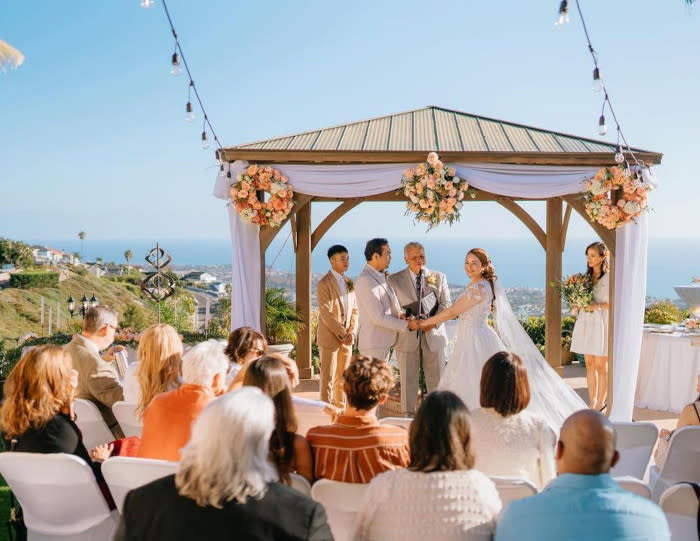 The couple got married in California