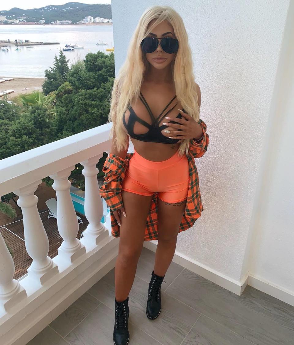 Chloe Ferry wearing risque outfit