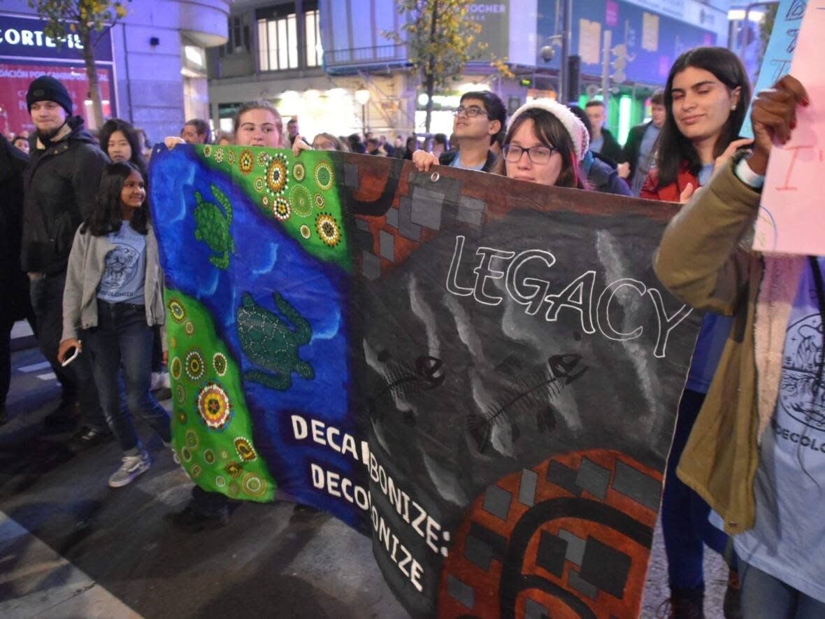 Youth take part in the COP25 climate conference in Madrid, Spain, in 2019.  (Glen Edwards - image credit)