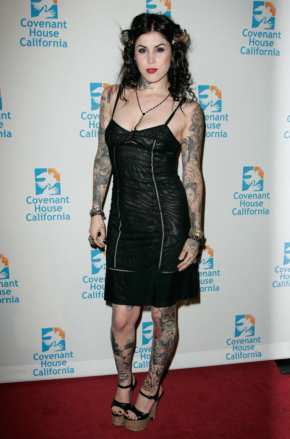 Kat Von D at an awards gala in Beverly Hills, California, on May 9, 2008.