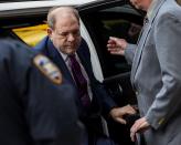 Film producer Harvey Weinstein arrives at New York Criminal Court for his sexual assault trial